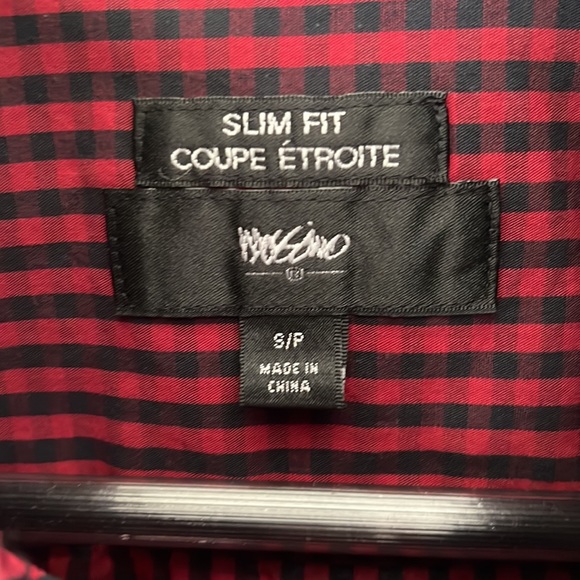 Mossimo black and red checkered button down shirt - Picture 7 of 8